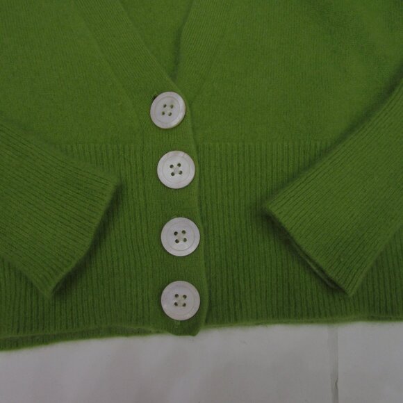 Italian CASHMERE Cropped Cardigan Cardy Sweater - Picture 9 of 11
